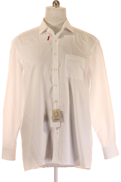 Pánská Košile Jednobarevná Bílá ETERNA Second Hand Vel. 45