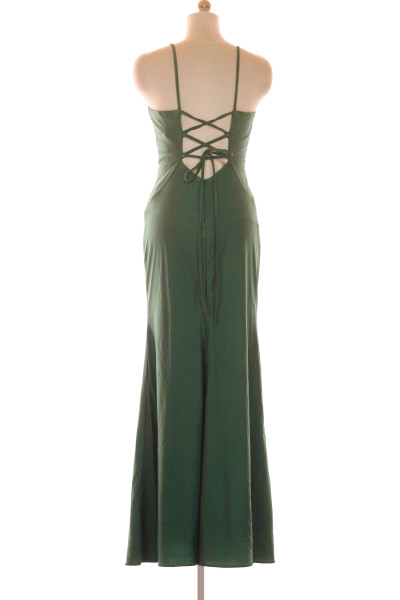  Šaty s Rozparkem Zelené Luxuar Limited