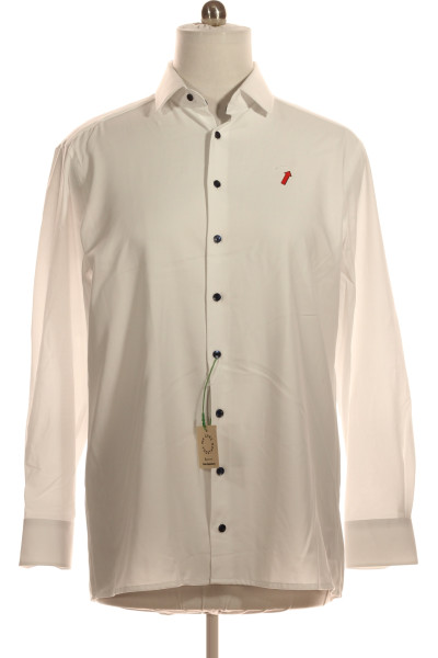 Pánská Košile Bílá OLYMP Vel.  43