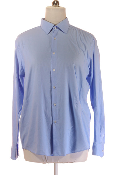 Pánská Košile Jednobarevná Modrá Hugo Boss Vel.  45