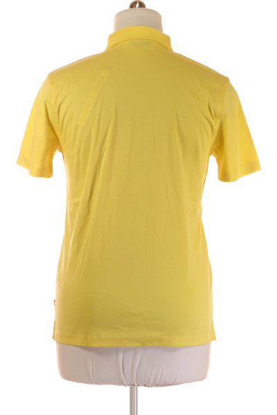 Pánské Tričko s Krátkým Rukávem a  Límečkem Bavlněné Žluté MAERZ
