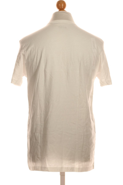 Jednoduché Pánské Tričko s Krátkým Rukávem Bavlněné Bílé Hugo Boss