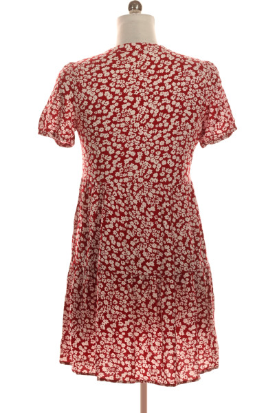  Šaty s Květinovým Potiskem Červené Vel.  M