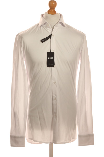 Pánská Košile Jednobarevná Bílá Hugo Boss Vel. 40