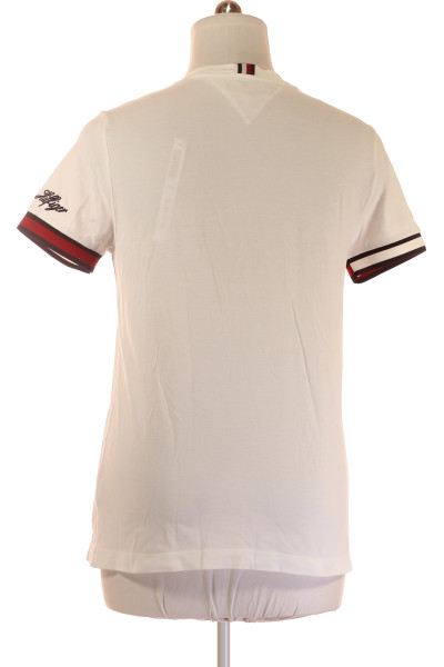 Jednoduché Pánské Tričko Bílé TOMMY HILFIGER Vel.  XL