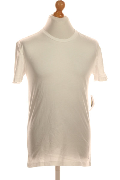 Jednoduché Pánské Tričko Bílé Ralph Lauren Vel.  S