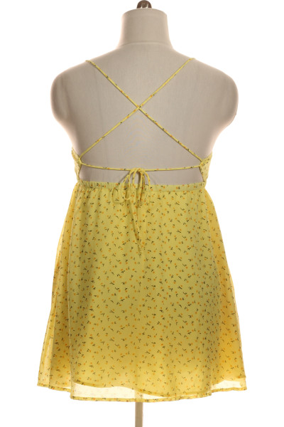  Šaty s Květinovým Potiskem Žluté REVIEW Second hand Vel. L
