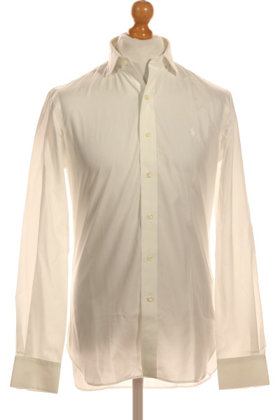 Pánská Košile Jednobarevná Bílá Vel. 38