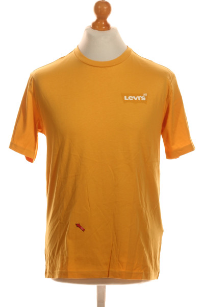 Jednoduché Pánské Tričko Žluté LEVIS Second Hand Vel. M