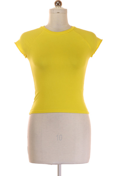 Jednoduché Dámské Tričko S Krátkým Rukávem Bavlněné Žluté REVIEW