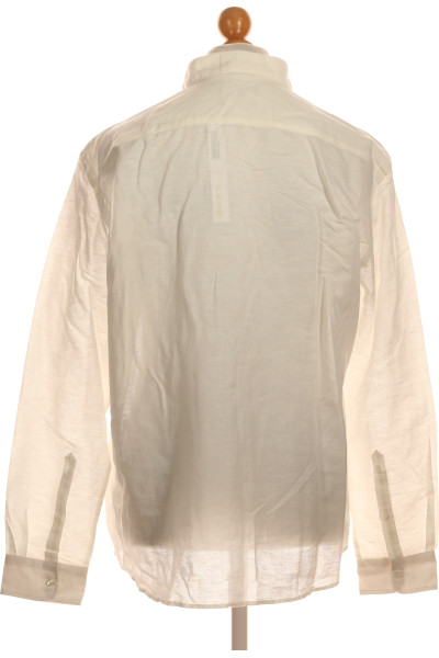 Pánská Košile Lněná Bílá Jake*s Vel. XL