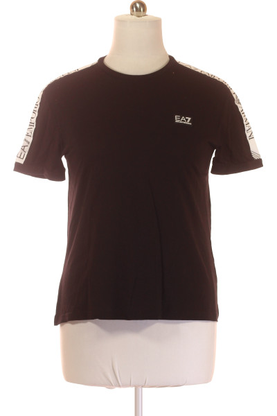 Jednoduché Pánské Tričko Černé ARMANI Vel.  XL