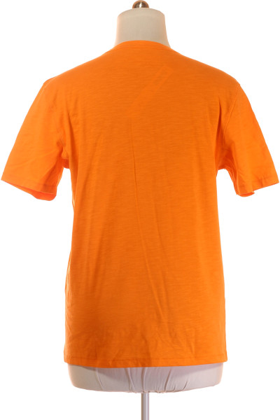 Jednoduché Pánské Tričko Oranžové Vel. XL