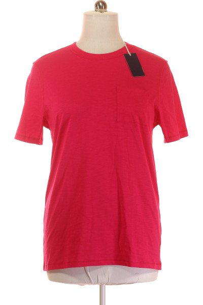 Jednoduché Pánské Tričko Růžové Vel. XL