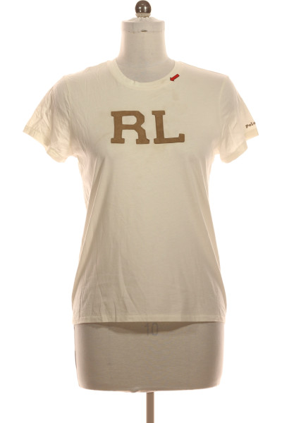 Jednoduché Dámské Tričko Béžové Ralph Lauren Vel.  M