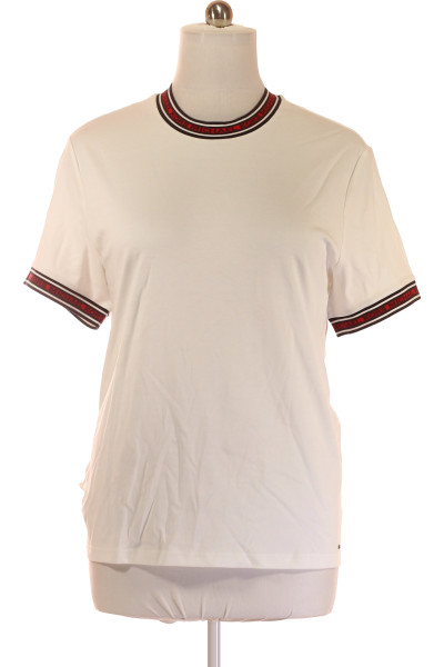 Jednoduché Pánské Tričko Bílé MICHAEL KORS Vel. XL