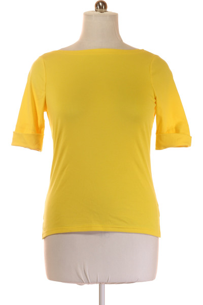 Jednoduché Dámské Tričko Žluté Ralph Lauren Vel. L