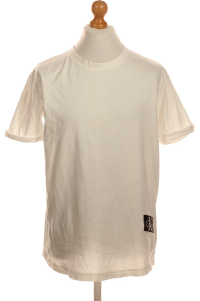 Jednoduché Pánské Tričko Bílé Calvin Klein Vel. XL