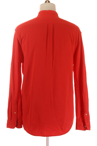 Pánská Košile Jednobarevná Červená Vel. XL