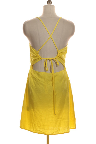  Šaty s Ramínky Žluté Vel.  L