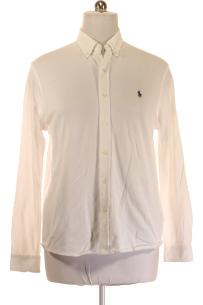 Pánská Košile Jednobarevná Bílá Ralph Lauren Vel. L
