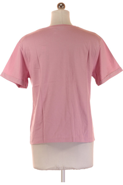 Jednoduché Dámské Tričko Růžové Asos Vel. 32