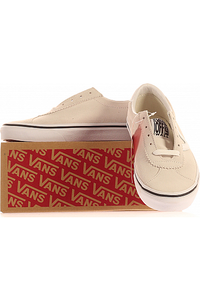 Dětské Boty Kožené Béžové Vans Vel.  35