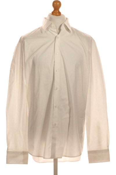 Pánská Košile Jednobarevná Bílá Hugo Boss Vel. XL