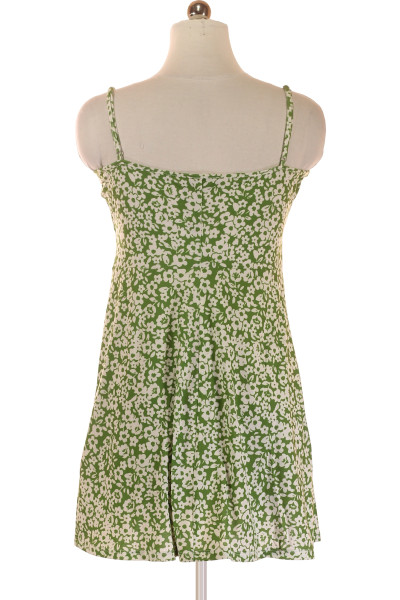  Šaty s Květinovým Potiskem Zelené Vel. L