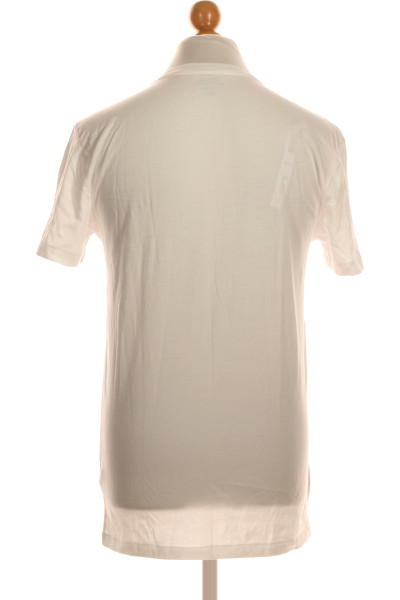 Jednoduché Pánské Tričko s Krátkým Rukávem Bavlněné Bílé POLO CLUB Royal Berkshire