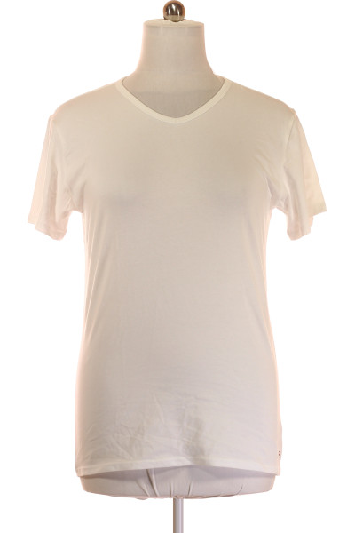 Jednoduché Pánské Tričko Bílé TOMMY HILFIGER Vel. XL