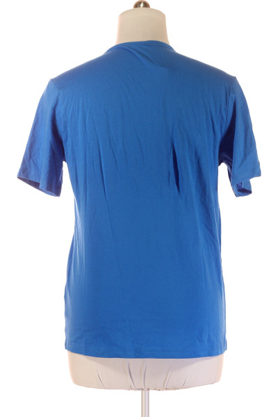 Jednoduché Pánské Tričko Modré Second hand Vel. XL