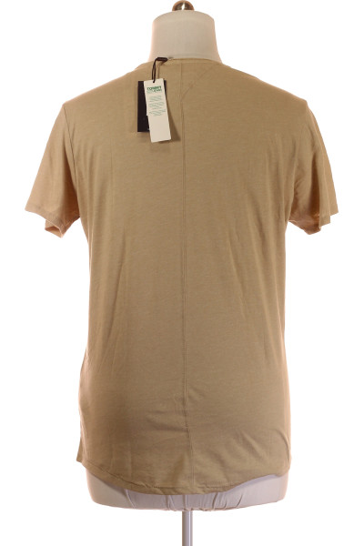 Jednoduché Pánské Tričko Béžové Vel. XL