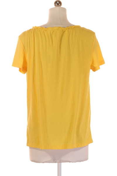 Jednoduché Dámské Tričko Žluté Vel. S
