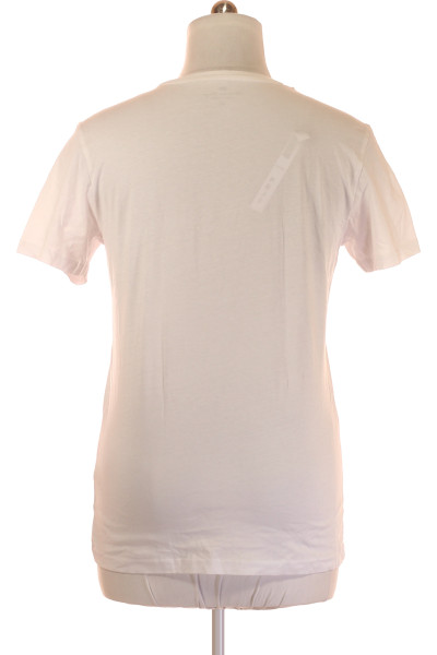 Jednoduché Pánské Tričko s Krátkým Rukávem Bavlněné Bílé Christian Berg