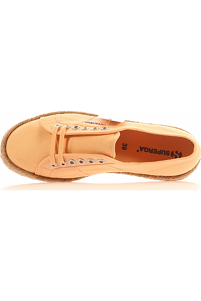 Dámské Espadrilky Látkové Oranžové Superga Outlet