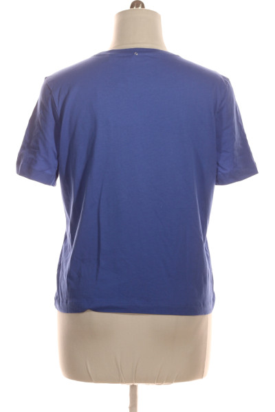 Jednoduché Dámské Tričko Modré Vel. XL