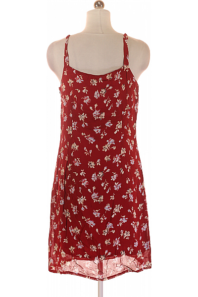  Šaty s Květinovým Potiskem Červené Vel. 38