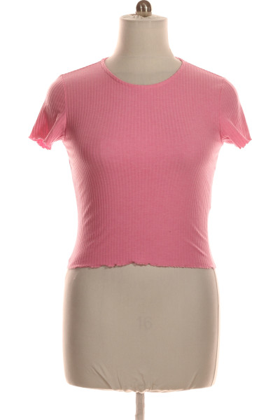 Jednoduché Dámské Tričko Růžové ONLY Vel.  XL