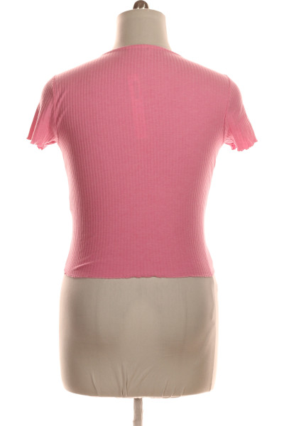 Jednoduché Dámské Tričko Růžové ONLY Vel.  XL