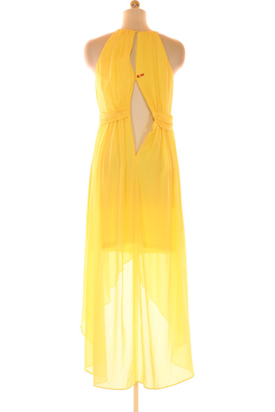  Šaty s Ramínky Žluté Vel.  36