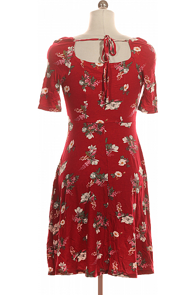  Šaty s Květinovým Potiskem Červené Orsay Vel. 34