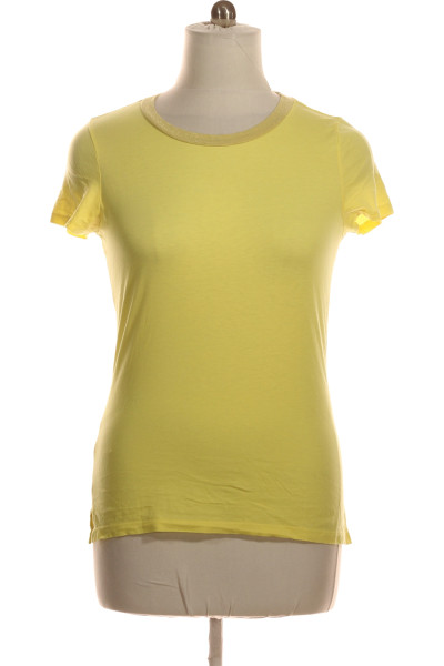 Jednoduché Dámské Tričko Žluté S.OLIVER Vel. XL