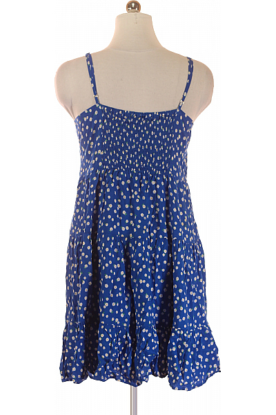  Šaty s Květinovým Potiskem Modré CLOCKHOUSE Vel.  44