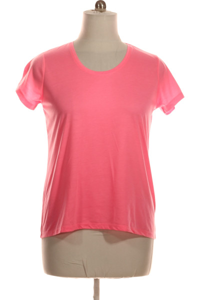 Jednoduché Dámské Tričko Růžové Vel. XL