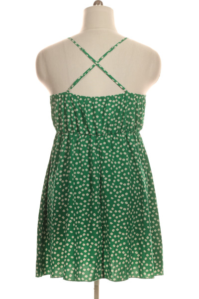  Šaty s Květinovým Potiskem Zelené Shein Second hand Vel. XL