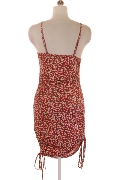  Šaty s Květinovým Potiskem Červené Shein Vel. XS