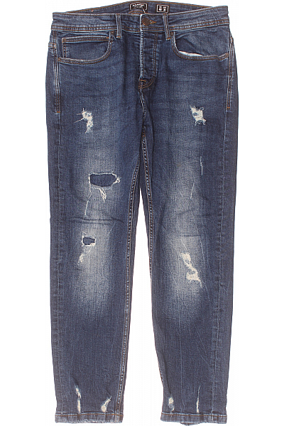 Roztrhané Dámské Džíny Modré PULL&BEAR Second Hand Vel. 40/31