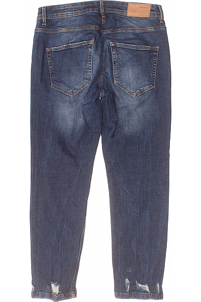 Roztrhané Dámské Džíny Modré PULL&BEAR Second hand Vel. 40/31