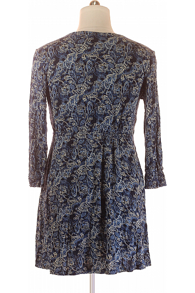  Šaty s Květinovým Potiskem Modré SPRINGFIELD Vel.  XL